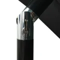 Parasol de jardin à 3 niveaux avec mât en aluminium noir
