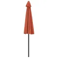 Parasol de balcon et mât en aluminium Terre cuite 270x144x222cm