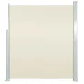 Auvent latéral rétractable 140 x 300 cm Blanc cassé