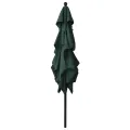 Parasol de jardin à 3 niveaux avec mât en aluminium vert
