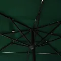 Parasol de jardin à 3 niveaux avec mât en aluminium vert