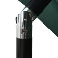 Parasol de jardin à 3 niveaux avec mât en aluminium vert