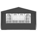 Tente de réception et parois latérales 4x9 m Anthracite 90 g/m²