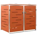 Abri pour deux poubelles 138x77,5x112,5 cm Inox