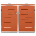 Abri pour deux poubelles 138x77,5x112,5 cm Inox