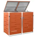 Abri pour deux poubelles 138x77,5x112,5 cm Inox