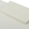 Chaise longue de jardin avec auvent et oreiller Blanc crème