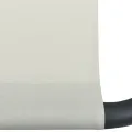 Chaise longue de jardin avec auvent et oreiller Blanc crème