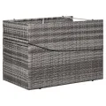 Transat avec coussin Résine tressée Gris