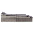 Transat avec coussin Résine tressée Gris