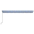 Auvent automatique capteur de vent/LED 500x300 cm Bleu et blanc