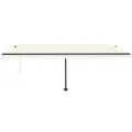 Auvent automatique avec capteur de vent et LED 500x300 cm Crème