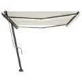 Auvent automatique avec capteur de vent et LED 500x300 cm Crème