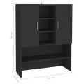 Meuble pour machine à laver Noir 70,5x25,5x90 cm