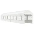 Belvédère avec toit blanc 17,84x2,28x2,69 m polyéthylène