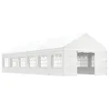 Belvédère avec toit blanc 13,38x4,08x3,22 m polyéthylène