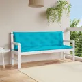 Coussins de banc de jardin lot de 2 turquoise 150x50x7 cm tissu