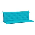 Coussins de banc de jardin lot de 2 turquoise 150x50x7 cm tissu
