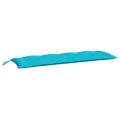 Coussins de banc de jardin lot de 2 turquoise 150x50x7 cm tissu