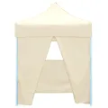 Tente de réception pliable avec 4 parois 2x2 m Acier Crème