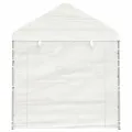 Belvédère avec toit blanc 4,46x2,28x2,69 m polyéthylène