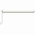 Auvent manuel rétractable avec LED 500x350 cm Crème