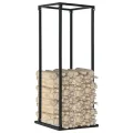Portant de bois de chauffage avec base Noir 37x37x113 cm Acier