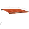 Auvent manuel rétractable sur pied 450x350 cm Orange et marron