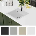 Évier de cuisine Granit Seul lavabo Blanc