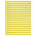 Écran de balcon Jaune et blanc 120x600 cm PEHD