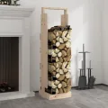 Porte-bûches 33,5x30x110 cm Bois massif de pin