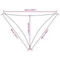 Voile de parasol tissu oxford triangulaire 4x5x5 m marron