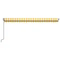 Auvent automatique capteur de vent/LED 500x300cm Jaune et blanc