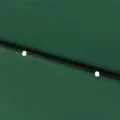 Parasol de jardin avec LED et mât en acier Vert 2x3 m