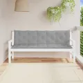 Coussins de banc jardin lot de 2 gris 180x50x7 cm tissu Oxford