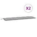 Coussins de banc jardin lot de 2 gris 180x50x7 cm tissu Oxford