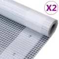 Bâches Leno 2 pcs 260 g/m² 1,5x20 m Blanc
