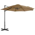 Parasol de jardin avec base portable taupe