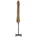 Parasol de jardin avec base portable taupe