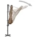 Parasol de jardin avec base portable taupe
