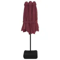 Parasol de jardin à double tête avec LED rouge bordeaux
