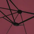 Parasol de jardin à double tête avec LED rouge bordeaux