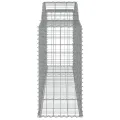 Paniers à gabions arqués 2 pcs 300x50x100/120 cm fer galvanisé