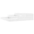 Jardinière Blanc 107x107x27 cm Bois massif de pin