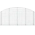 Panier de gabions arqué 200x30x80/100 cm Fer galvanisé