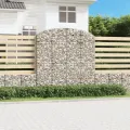 Panier de gabions arqué 200x30x200/220 cm Fer galvanisé