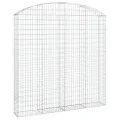 Panier de gabions arqué 200x30x200/220 cm Fer galvanisé