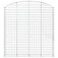 Panier de gabions arqué 200x30x200/220 cm Fer galvanisé