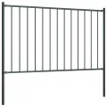 Panneau clôture poteau Acier enduit poudre 1,7x0,75m Anthracite