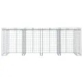 Mur de gabion pour poubelle 350x91x120 cm fer galvanisé
